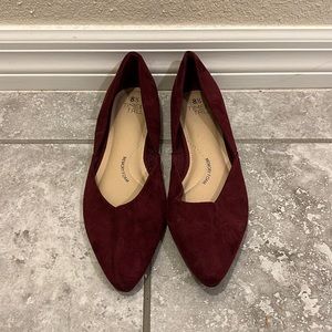 Time and Tru burgundy ballerina flats